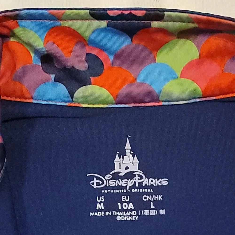 Walt Disney Parks Disneyland Girls Minnie Mouse Athletic Zip-up Jacket M 8/10